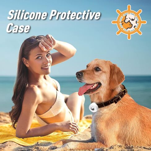 Airtag Dog Collar Holder, [2 Pack] Silicone Cat Collar Case for Apple Airtag, Durable Anti-Lost Airtag Holder Compatable with Pet Collars (I Black+Grey) in Saudi Arabia