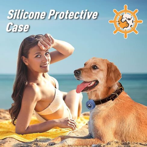 Airtag Dog Collar Holder, [2 Pack] Silicone Cat Collar Case for Apple Airtag, Durable Anti-Lost Airtag Holder Compatable with Pet Collars (I Black+Grey) in Saudi Arabia