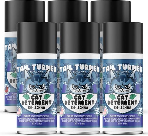 حزمة إعادة تعبئة رذاذ رادع القطط من Tail Turner - رذاذ رادع للقطط منشط بالحركة متوافق مع نظام رش SSSCAT - حل تدريب الحيوانات الأليفة الآمن والمصنوع في الولايات المتحدة الأمريكية للمناطق التي تعاني من مشاكل (عبوتان) in Saudi Arabia