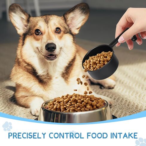 حاوية مكافآت الكلاب، مجموعة من جرة مكافآت الكلاب مكونة من قطعتين مع أغطية معدنية، حامل مكافآت الكلاب لطاولة المطبخ، حاوية مكافآت الحيوانات الأليفة، حاوية تخزين طعام الكلاب - ملعقة معدنية معلقة in Kuwait