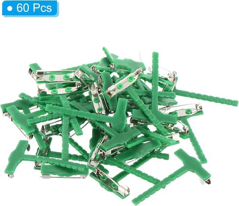 PATIKIL Plastic Safety Pins Corsage Buttonhole 40 Pcs for DIY Wedding Flower Bridegroom Brooch, Green in Saudi Arabia