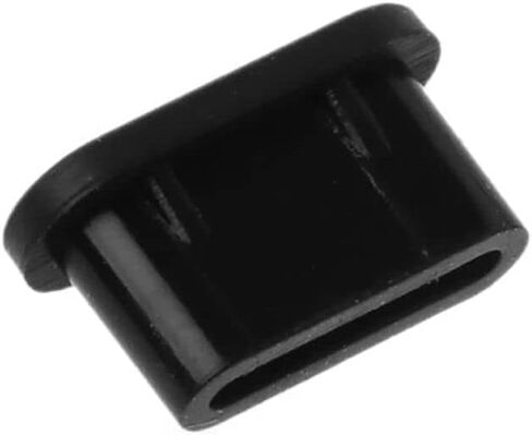 10 قطع من ملحقات الهواتف الذكية من النوع C باللون الأسود، واقي منفذ شحن USB، غطاء سيليكون للهاتف الخلوي، مقابس مضادة للغبار in Saudi Arabia