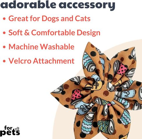 Huxley & Kent Pet Pinwheel | Harvest Check (Large) | Fall Collar Accessory for Dogs/Cats | Bow Collar Attachment | Cute, Comfortable Accessory | H&K Pinwheel for Pets in Saudi Arabia