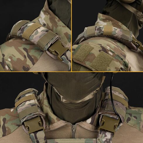 LIVANS Tactical Plate Carrier Shoulder Pads, 2 Pack Shoulder Strap Pad Backpack Strap Cushion Pads Vest Shoulder Pads Bag Strap Pad Backpack Accessories Fit Up to 3.1" Strap in Saudi Arabia