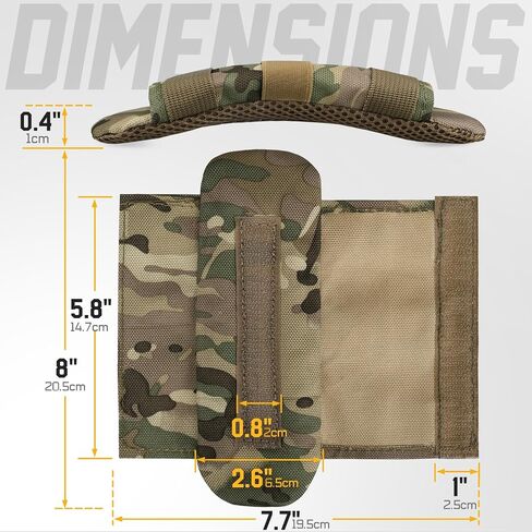 LIVANS Tactical Plate Carrier Shoulder Pads, 2 Pack Shoulder Strap Pad Backpack Strap Cushion Pads Vest Shoulder Pads Bag Strap Pad Backpack Accessories Fit Up to 3.1" Strap in Saudi Arabia