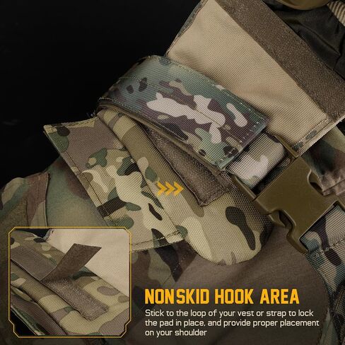 LIVANS Tactical Plate Carrier Shoulder Pads, 2 Pack Shoulder Strap Pad Backpack Strap Cushion Pads Vest Shoulder Pads Bag Strap Pad Backpack Accessories Fit Up to 3.1" Strap in Saudi Arabia