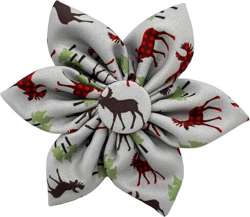 Huxley & Kent Pet Pinwheel | Harvest Check (Large) | Fall Collar Accessory for Dogs/Cats | Bow Collar Attachment | Cute, Comfortable Accessory | H&K Pinwheel for Pets in Saudi Arabia
