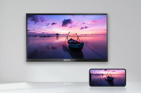SYLVOX QLED Outdoor TV, 43-inch QLED 4K Weatherproof Television with Google Play and Google Cast Built-in,HDR 10, Dolby Atmos, Voice Remote, 1000nits for Partial Sun Area in Saudi Arabia