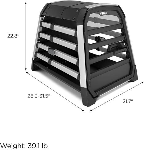 Thule Allax Safe Dog Crate for Road Travel - High-Strength Aluminum Construction - Adjustable for a Perfect Dog and Vehicle fit in Saudi Arabia