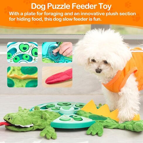 Migipaws Dog Puzzle Toy,Snuffle Mat for Dog,Cat Enrichment Toys,Pets Slow Feeders for Mental Training,Plush Puzzle and Recording Playback in Saudi Arabia