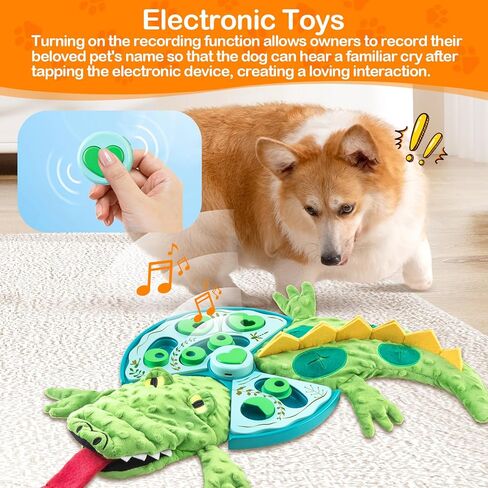 Migipaws Dog Puzzle Toy,Snuffle Mat for Dog,Cat Enrichment Toys,Pets Slow Feeders for Mental Training,Plush Puzzle and Recording Playback in Saudi Arabia