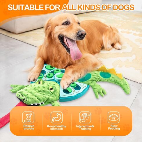 Migipaws Dog Puzzle Toy,Snuffle Mat for Dog,Cat Enrichment Toys,Pets Slow Feeders for Mental Training,Plush Puzzle and Recording Playback in Saudi Arabia