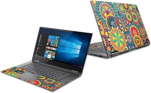 Mightyskins Skin متوافق مع Lenovo Yoga 730 13 "(2018) - عجلات زهور | غطاء ملتف من الفينيل واقٍ ومتين وفريد ​​من نوعه | سهل التطبيق والإزالة وتغيير الأنماط | صنع في الولايات المتحدة الأمريكية in Saudi Arabia