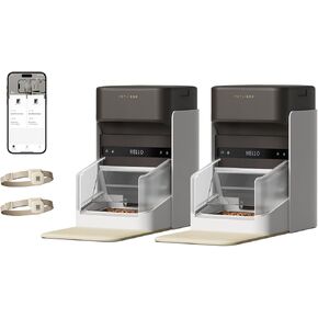 PETLIBRO RFID مغذيات القطط الأوتوماتيكية لقطتين، 5G Wi-Fi 2 Cat Feeder Automatic، 3L مغذيات القطط التلقائية مع علامة طوق خفيفة، علامة تنشيط 2 موزعات طعام قطط أوتوماتيكية مع غطاء وعاء 1-10 وجبات in Kuwait