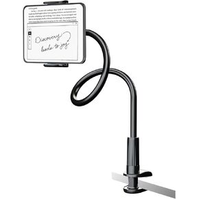 Gooseneck Kindle Tablet Holder Stand Adjustable Arm Mount for Reading in Bed Hands Free Kindle Paperwhite Accessories for iPhone, iPad,Tablet, Switch