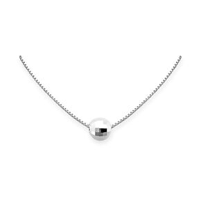 Tiny Delicate and Dainty Sterling Silver Disco Ball Choker Necklace for Women Teen Girls Silver Faceted Ball Bead Layering Minimalist Everyday Jewelry Gift for Her (17 inches + 2-inch extender)