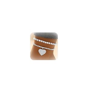 4 PCS Layered Shell Anklet Set Beaded Foot Chain Gold Beach Foot Jewelry Crystal Anklet Bracelets for Women Girls (A)