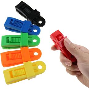 AKOAK Outdoor Tent Clip Reinforced Windproof and Waterproof Canopy Clip, Reusable Multi-Purpose Camping Clip, Adjustable Tent Lock Clip Shade Cloth Plastic Clip, Pack of 6