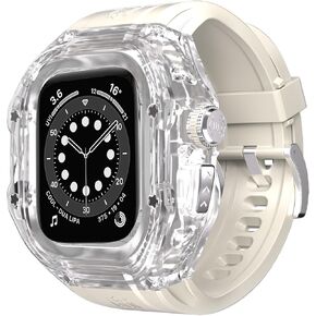 Rugged Case Band Screen Protector for Apple Watch Ultra 2/1 49mm, Sports Armor Cover Strap and PET Film, Military Full-body Shockproof Protective Bumper with Wristband for iWatch
