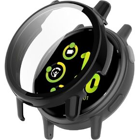 Compatible for Garmin vivoactive 5 Case, Lamshaw Hard PC Case with Screen Protector Compatible for Garmin vívoactive 5 Smartwatch (2 Pack-Black+Clear)