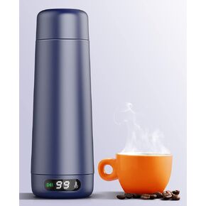 Travel Kettle, Portable Electric Kettle Dual Voltage Small Water Boiler for Travel & Work, 370ML, 316 Stainless Steel, with 6 Temperature Control and LCD Display, 110-240V for Global Use