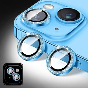 Kucheed Bling Camera Lens Protector for iPhone 11, Glitter 9H Tempered Glass Camera Cover Film Stickers, Automatic Alignment Individual Metal Rings Phone Accessories