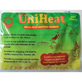 Uniheat Shipping Warmers, Heat Packs, 30 Hour - 10 Pack, for Overnight Shipping of Live Pets - Reptiles, Fish, Corals, Insects, etc Bag Included!