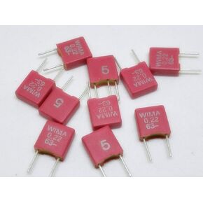 10PCS 0.22uf 220nf 224 63V WIMA MKS2 Audio Grade Metalized Polyester Capacitor