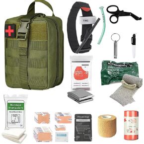 IFAK First Aid Kit - Advanced Bleeding Control Pack with Trauma Refill, Chest Seal, Tourniquets, and Bandages - Ideal for Medics and Emergency Responders