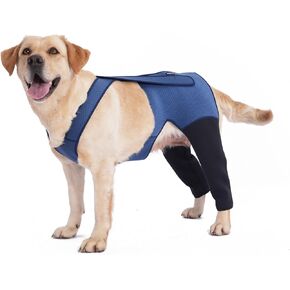 Dog Hind Leg Recovery Sleeve Dog Recovery Suit as Cone Collar Alternative, 2.5mm Thick and Waterproof, Prevent Pet Wounds Licking, Biting (Medium)