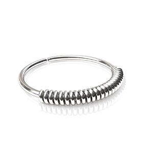 Wrapped Helix Piercing Ring 20G - 925 Silver Cartilage Ring Hoop for women - unique body jewelry 8mm