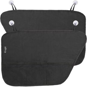 KINGKI 2PCS Car Door Protector for Dogs, Waterproof Anti-Scratch Protection with Pockets,Door Protectors for Vehicles