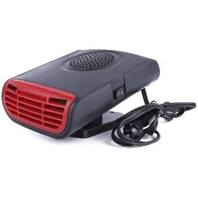 12V Chianku Car Heater Fan, 150W Portable Auto Fan Heater 2 in 1 Heating & Cooling Function Fast Heating Car Windshield Defogger 360° Auto Heater Fan Plug in Cigarette Lighter (Red & Black)