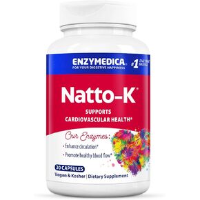 ENZYMEDICA Natto-K Capsules, 90 Count