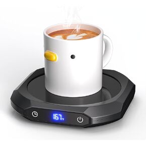 Mug Warmer, 1-12H Timer Coffee Mug Warmer for Desk with Temperature Display, 3 Temp Settings Smart Candle Warmer Auto Shut Off Smart Electric Beverage Warmer for Coffee, Tea, Water, Milk and Coco
