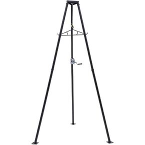 THUNDERBAY 500lb Capacity Tripod Game Hoist Deer Hanger and Complete Hoist Kit with Gambrel and Manual Winch for Deer Hunting