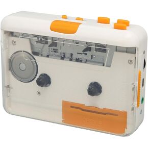 Diydeg Portable Cassette Player Recorder, USB Cassette Tape Player Captures MP3 Audio Music, Cassette to MP3 Converter with Earphone, Compatible with Laptops Computers