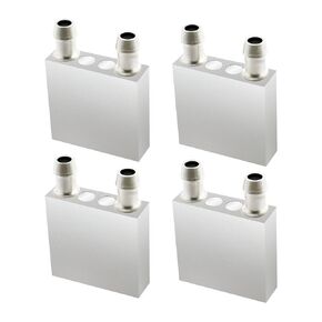 Aluminum Water Cooling Block, 4PCS Heat Sink System for PC Computer CPU Graphics Radiator Heatsink Endothermic Head Silver