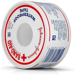 Band-Aid Brand First Aid Water Block 100% Waterproof Self-Adhesive Tape Roll for Durable Wound Care to Firmly Secure Bandages, 1 in by 10 yd
