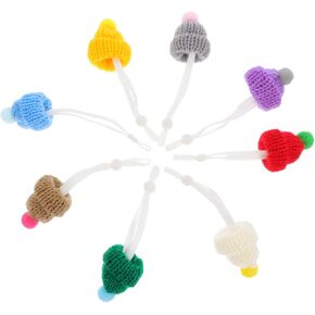 8pcs Hamster hat pet Hedgehog hat Mini pet hat Lizard hat Small Animal Head Accessories Mini Chinchilla hat Small Animal hat Hamster Costume hat Mini hat Yarn Small Animals Apparel