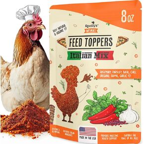 Feed Toppers - Immunity & Digestion Boosting - 8oz | Made in The USA | All-Natural Chicken Treats for Laying hens | Delicious Chicken Snacks | Chicken coop Accessories and Treats for Chickens