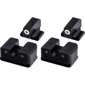 TruGlo Tritium Pro Glow in The Dark Gun Handgun Glock Pistol Laser Sight Accessories with Rear Colors for FNH FNP-9, FNX-9 and FNS-9 (2 Pack)