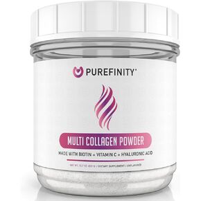 Multi Collagen Peptides Powder - Dissolving Collagen Powder Type I,II,III,V & X with Biotin & Vitamin C - Anti-Aging, Healthy Hair, Skin & Nails - Keto & Paleo Friendly - Unflavored 10.7 OZ (303G)