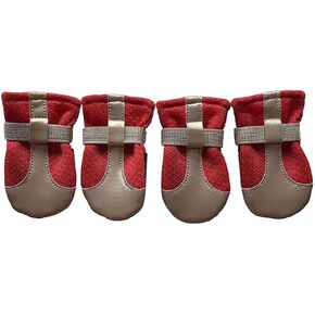 Dog Boots for Small Dogs Soft Reflective and Nonslip Set of 4 (Medium, Blue)