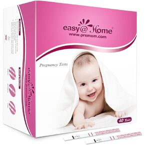 Easy@Home Pregnancy Test Strips Kit: 40-Pack HCG Test Strips, Early Detection Home Pregnancy Test, EZW1-S:40 (Pink)