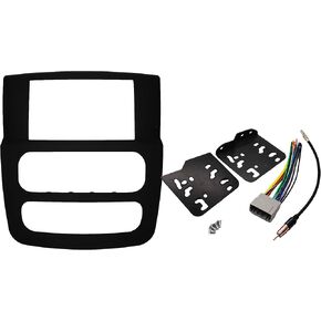 Radio Stereo Double Din Navigation Black Bezel Installation Kit Compatible with Dodge Ram (1500, 2500, 3500) (2002 2003 2004 2005)