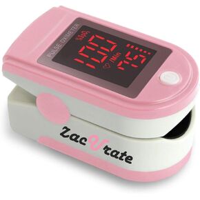 Zacurate Pro Series 500DL Fingertip Pulse Oximeter Blood Oxygen Saturation Monitor with Silicon Cover, Batteries and Lanyard (Mystic Purple)