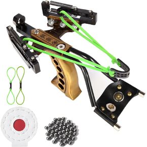 ProotorHunting Slingshot for Adults Wrist Rocket Slingshots ProfessionalSlingshot,Compound Hunting Slingshot for Adults with FlashlightOutdoor Stainless Steel Hunting Slingshot