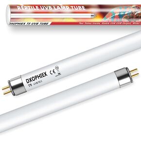 10.0 T5 UVB Reptile Light 2 Pack 24W Reptile UVB Bulb,UVA UVB Reptile Light Bulb,UVB Light for Reptiles for Bearded Dragon,Chameleon,Tortoises, Lizards and Turtles