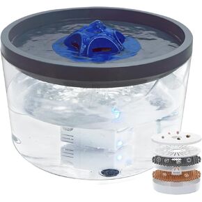 Dog Water Fountain 4L/135oz for Large Dogs & Multiple Pets – Ultra-Quiet Pump, 3 Filters, Automatic Pet Water Dispenser for Fresh, Clean Water
